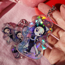 Load image into Gallery viewer, Butterfly Slayer - Double Sided 3&quot; Holographic Charm
