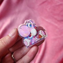 Load image into Gallery viewer, Holographic Pink Yoshii Pin
