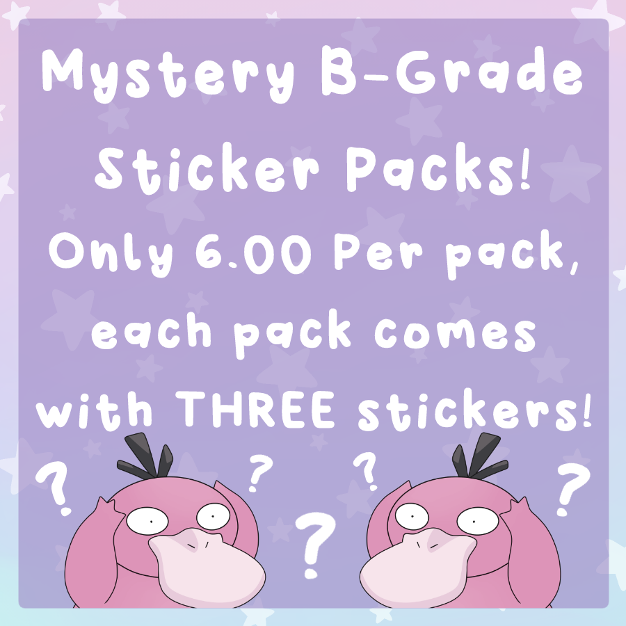 MYSTERY B-GRADE STICKER PACKS!
